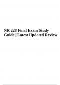 NR 228 Final Exam Study Guide Latest Updated Review  (2023-2024)