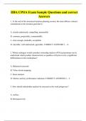 IIBA CPOA Exam Sample Questions and correct Answers