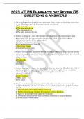 2023 ATI PN Pharmacology Review (75  QUESTIONS & ANSWERS)