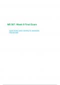 NR 507: Week 8 Final Exam