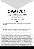 OVM3701 Assignment 1 (ANSWERS) Semester 2 2023 - DISTINCTION GUARANTEED