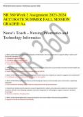 NR 360 Week 2 Assignment 2023-2024  ACCURATE SUMMER FALL SESSION  GRADED A+