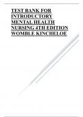 TEST BANK FOR INTRODUCTORY MENTAL HEALTH NURSING 4TH EDITION 2024 UPDATE  BY  WOMBLE KINCHELOE.pdf