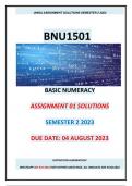 BNU1501 Assignment 01 Solutions Semester 2 2023