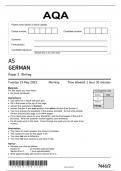 AQA 7661-2 GERMAN-AS-PAPER2 MAY23-Paper 2 Writing