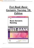 Test Bank Basic Geriatric Nursing 7th Edition by Patricia A. Williams - All chapter( 1- 20) |A+ ULTIMATE GUIDE