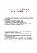 ATI Leadership 2023/2023 PROCTORED EXAM