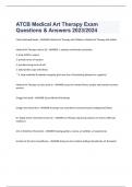 ATCB Medical Art Therapy Exam Questions & Answers 2023/2024
