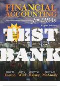 TEST BANK for Financial Accounting for MBAs 8th Edition by Peter Easton & John Wild. (Complete Download)