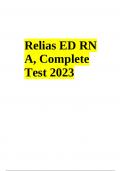 Relias ED RN A, Complete Test 2023