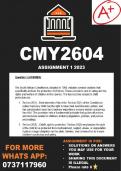 CMY2604 Assignment 1 Semester 2 2023 (Answers)