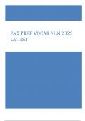 PAX PREP VOCAB NLN 2023  LATEST