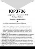 IOP3706 Assignment 1 (ANSWERS) Semester 2 2023 - DISTINCTION GUARANTEED (3 DIFFERENT ANSWERS PROVIDED)
