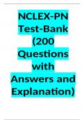 NCLEX-PN Test-Bank (200 Questions with Answers and Explanation)
