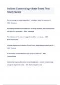 Indiana Cosmetology State Board Test Study Guide QUESTIONS & ANSWERS 2023 ( A+ GRADED 100% VERIFIED)