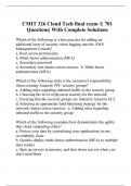 CMIT 326 Cloud Tech final exam 1| 701 Questions| With Complete Solutions