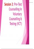 Session 3: Pre-Test Counselling in Voluntary Counselling & Testing (VCT)