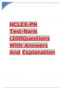 NCLEX-PN Test-Bank 2023 (200 Questions with Answers and Explanation)