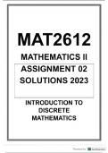 MAT2612 ASSIGNMENT 2 SOLUTIONS 2023 DISCRETE MATHEMATICS INTRODUCTION 