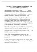 C207 WGU - Section 2 Statistics as a Managerial Tool Questions With Complete Solutions