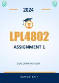 LPL4802 Assignment 1 Due 18 March 2024