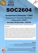 SOC2604 Assignment 2 (COMPLETE ANSWERS) Semester 1 2024 (396583) - DUE 16 April 2024