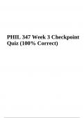 PHIL 347 Week 3 Checkpoint Quiz 