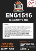 ENG1516 Assignment 3 2023 (ANSWERS)