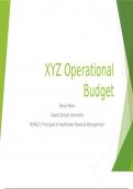 NUR 621 Topic 1 Assignment, Operational Budget Presentation | Budgeting on a nursing unit