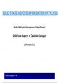 SOLID STATE ASPECTS IN OXIDATION CATALYSIS