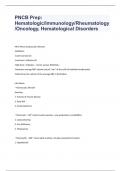 PNCB Prep Hematologic Immunology Rheumatology Oncology, Hematological Disorders