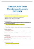 NAPRx/CNPR Exam Questions and Answers 2023/2024