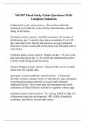 NR 507 Final Study Guide Questions With Complete Solutions.