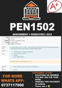 PEN1502 Assignment 1 Semester 2 2023 (ANSWERS)