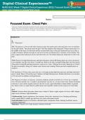 NURS 6512N Week 7 Digital Clinical Experience (DCE)  Focused Exam Chest Pain 2023-2024 UPDATED