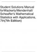 Student Solutions Manual forWackerly/Mendenhall/ Scheaffer's Mathematical Statistics with Applications, 7th(7th Edition) 