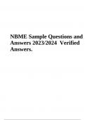 NBME Sample Questions With Correct Answers - Latest Update 2023/2024 (100% Verified)