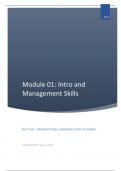 BUSI 7416 Class Notes and Assignment - Module 01: Intro and Management Skills