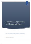 BUSI 7146 Class Notes - Module 05: Empowering and Engaging Others