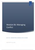 BUSI 7146 Class Notes and Assignment - Module 06: Managing Conflict
