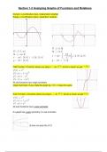 Precalculus Section 1-2 Analyzing Graphs of Functions and Relations