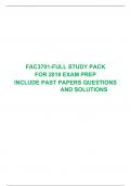 FAC 3701-FULL STUDY PACK FOR 2019 EXAM, University of South Africa (Unisa)