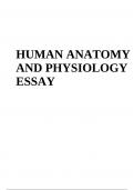 HUMAN ANATOMY AND PHYSIOLOGY ESSAY (2023-2024)