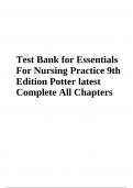 Test Bank for Essentials For Nursing Practice 9th Edition Potter | Complete (2023-2024)