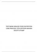 TEST BANK KRAUSE FOOD NUTRITION CARE PROCESS 13TH EDITION MAHAN ESCOTT-STUMP