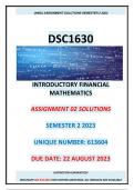 DSC1630 Assignment 02 Solutions Semester 2 2023