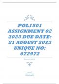 POL1501 ASSIGNMENT 2 SEMESTER 2 2023