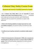 Collateral Duty Safety Course Exam questions and answers latest 2023 - 2024 [100% correct answers] 