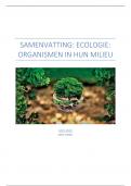 Samenvatting Elements of Ecology, Global Edition -  Ecologie: organismen in hun milieu