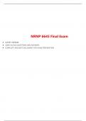 NRNP 6645 Final Exam (Latest- 2022/2023, 100 Q & A) / NRNP 6645N Final Exam / NRNP6645 Final Exam
